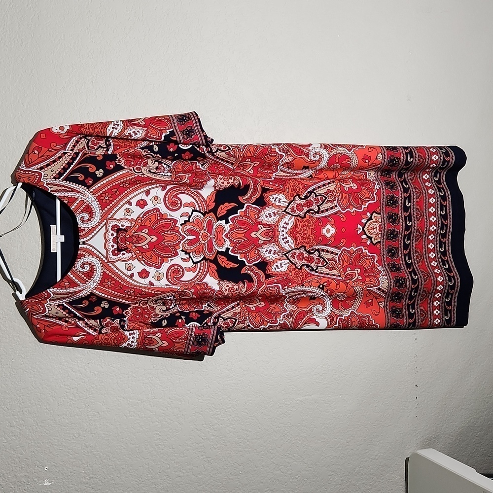 Signature Camryn Womens Dress Size 14 Bohemian Paisley Floral Boho Aztec